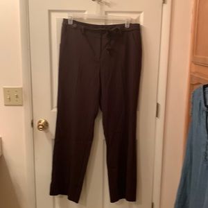 Size 14 Dark Brown Pinstripes stretch Slacks